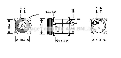 AVA QUALITY COOLING Компрессор, кондиционер VOK109